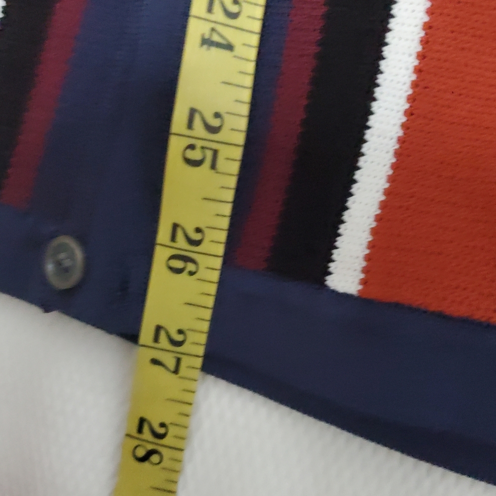 Paul Jones Striped Knit Button Up Shirt Mens Medium - Picture 10 of 10
